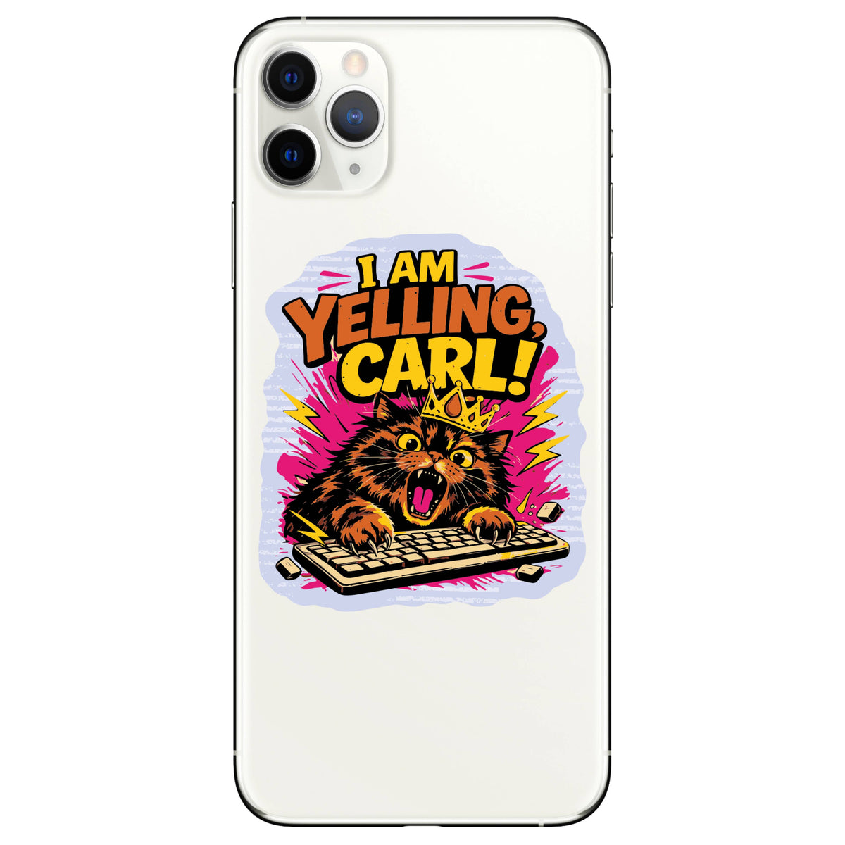 Yelling Carl Donut Cat Book Vinyl Sticker