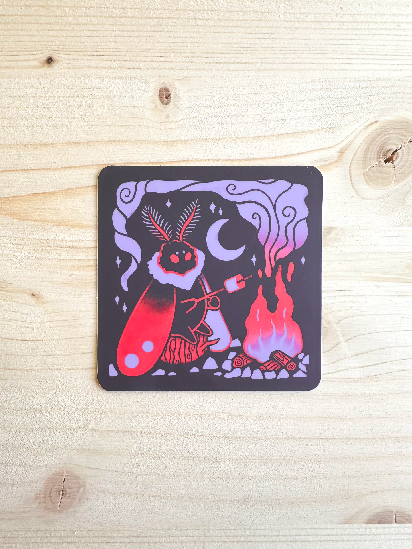 Mothman Camping Sticker