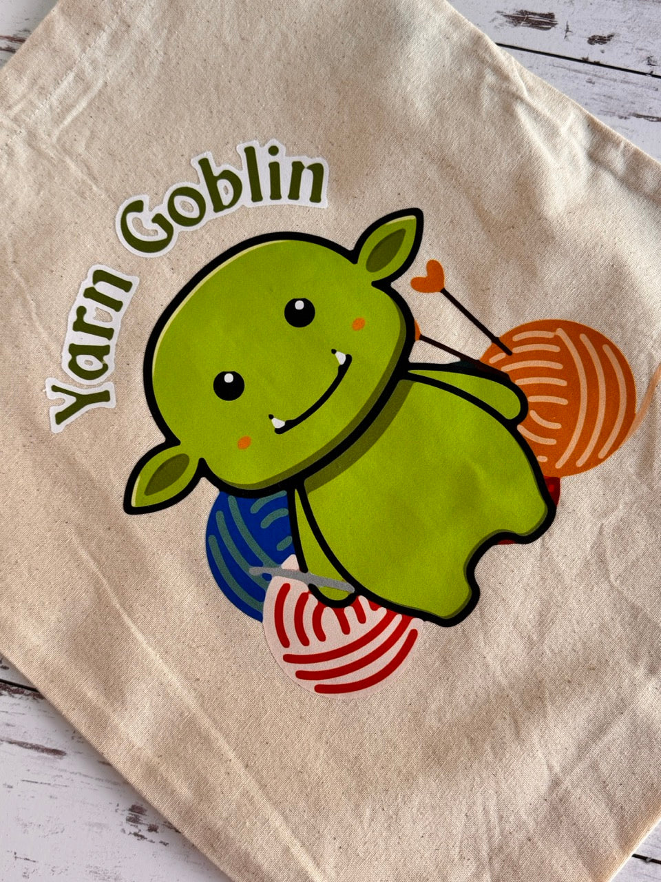 Yarn Goblin Canvas Sling Tote