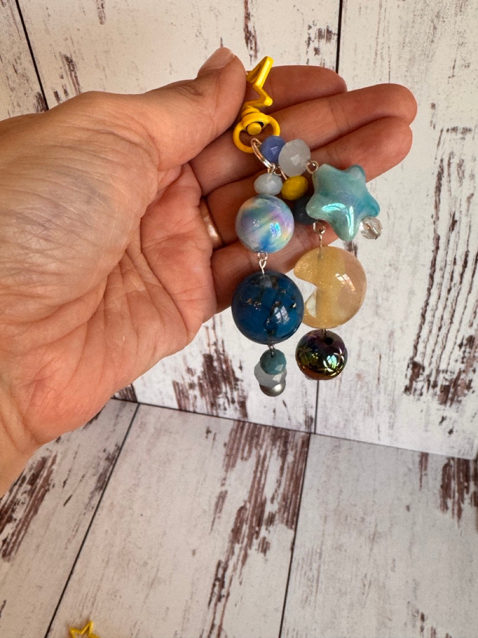 Star Night Sky Bag Charm Bundle Keychain