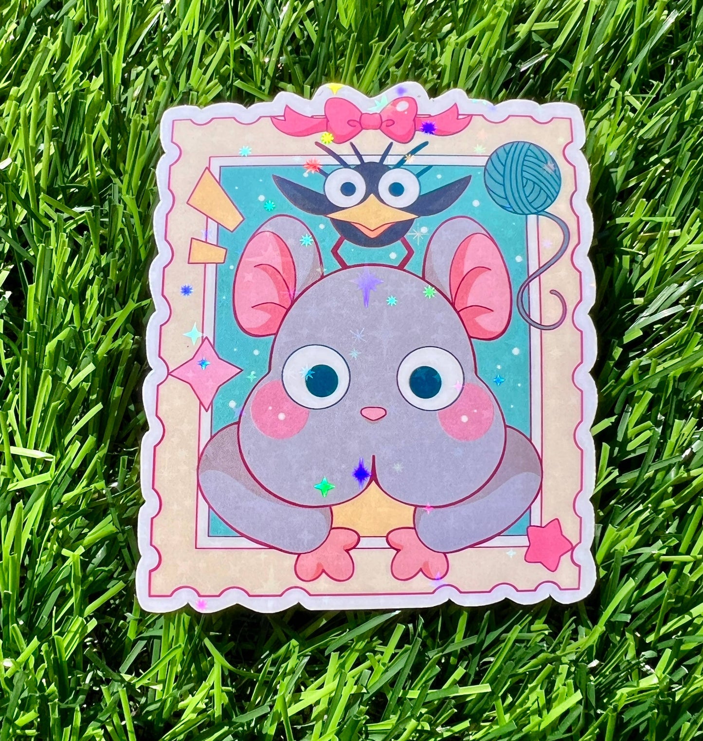 Studio Stamp Sticker Mouse/Bird