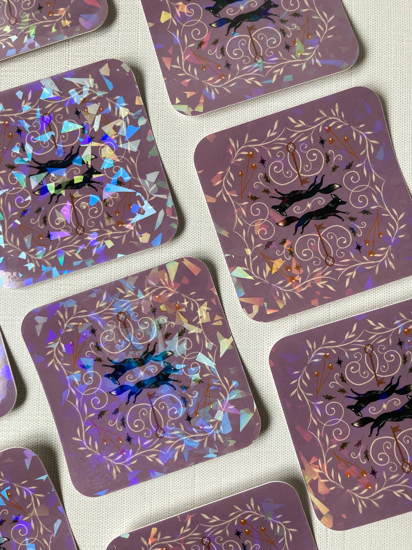 Vinyl Sticker: Fox Manor - 3" holographic