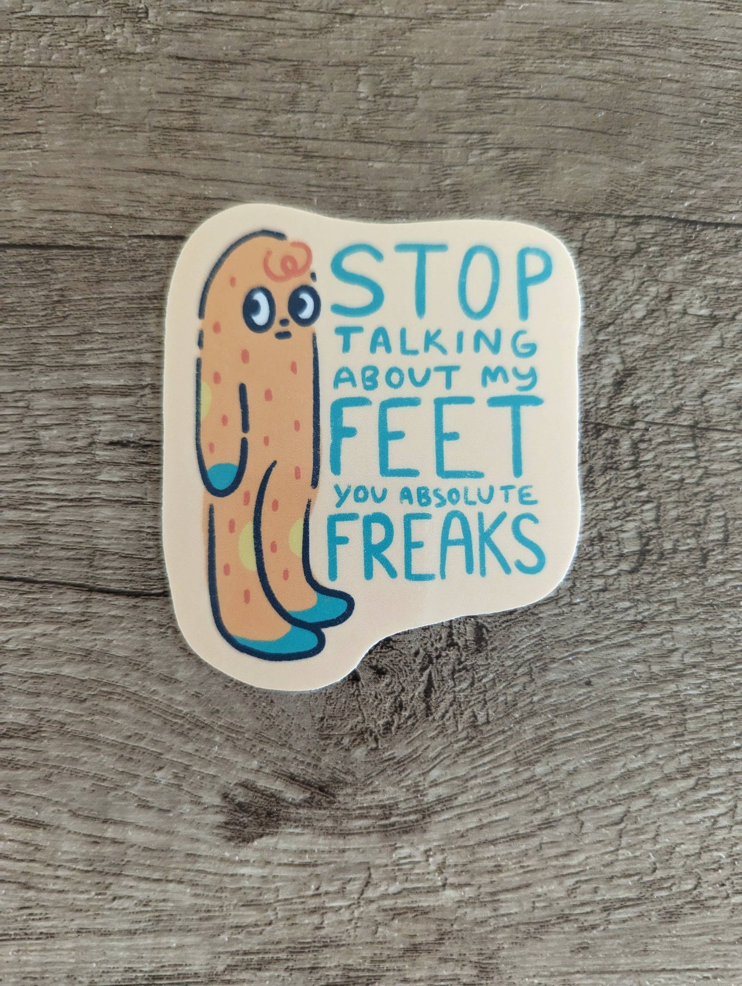 My Feet - Cute Cryptid Sasquatch Bigfoot Vinyl Sticker