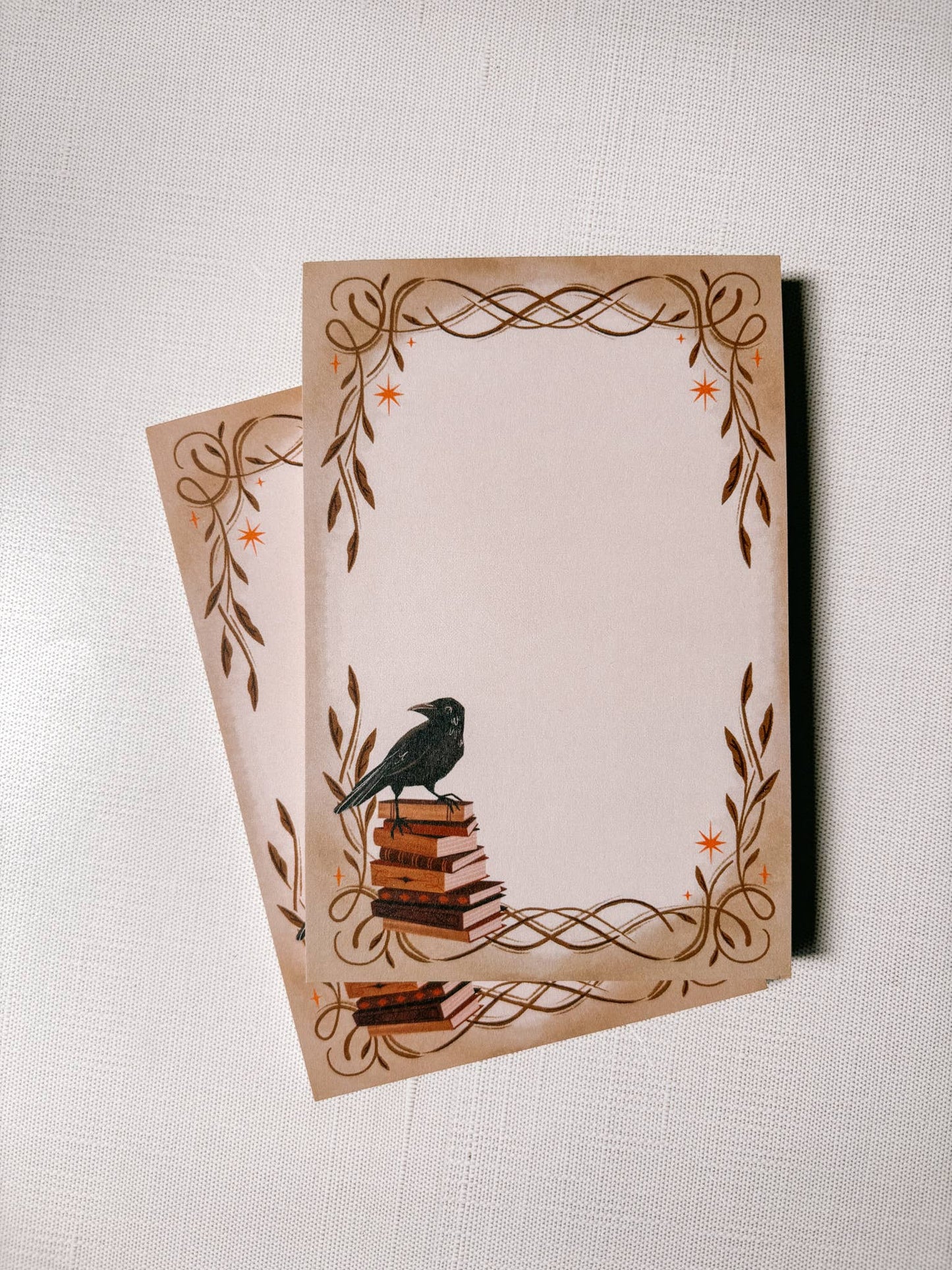 Notepad: Crow Harbinger & Books - 4x6