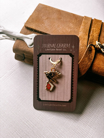 Journal Charm: The Book Thief (Crow) - Hard Enamel