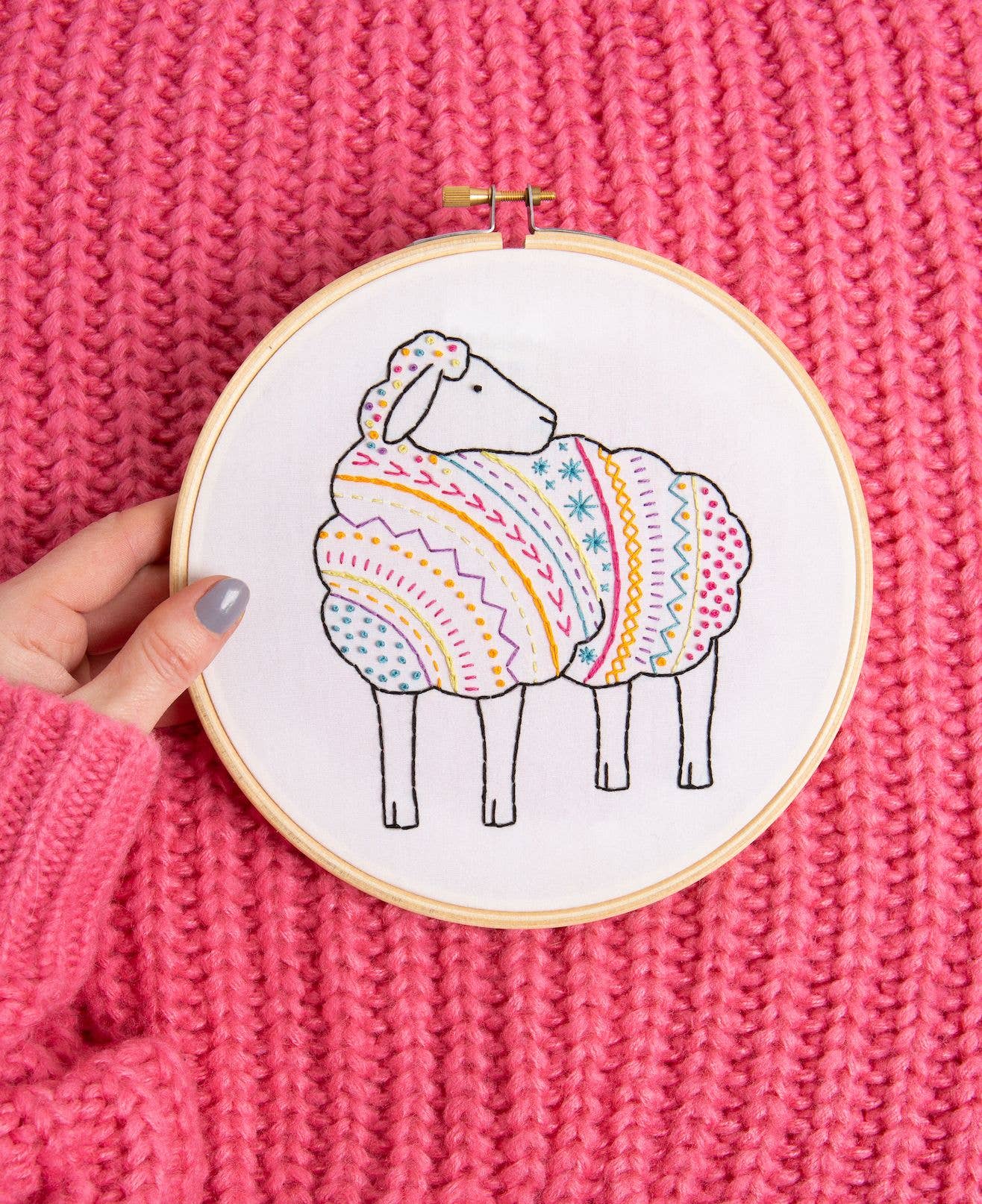 Sheep Embroidery Kit | Complete Craft Kit for Beginners