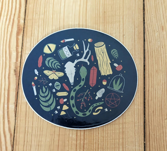 Witchy Stuff - Spooky Witchcraft Occult Vinyl Sticker
