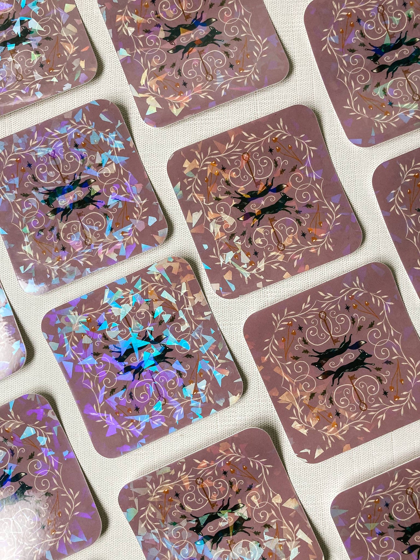 Vinyl Sticker: Fox Manor - 3" holographic