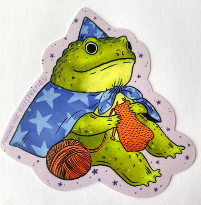 ART Frog Wizard Sticker
