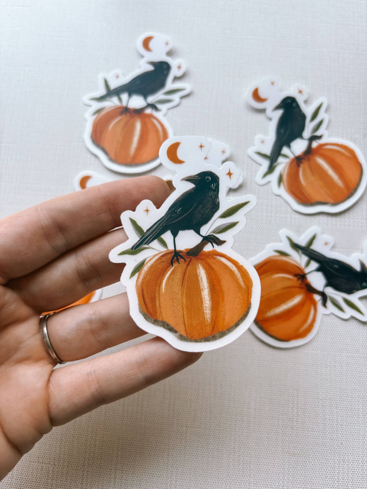 Vinyl Sticker: Harbinger - 3" Clear crow sticker