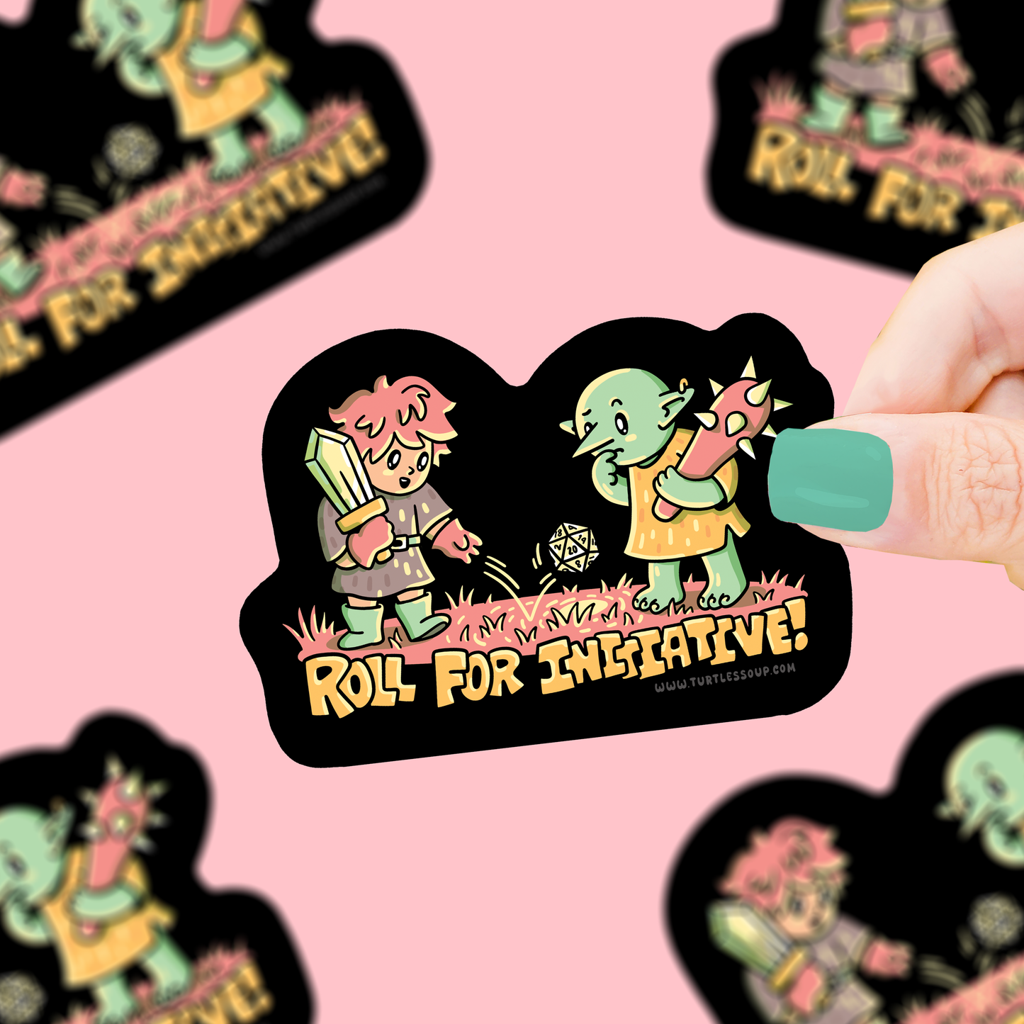 Roll For Initiative, Gamer, Board Games, Vinyl Sticker