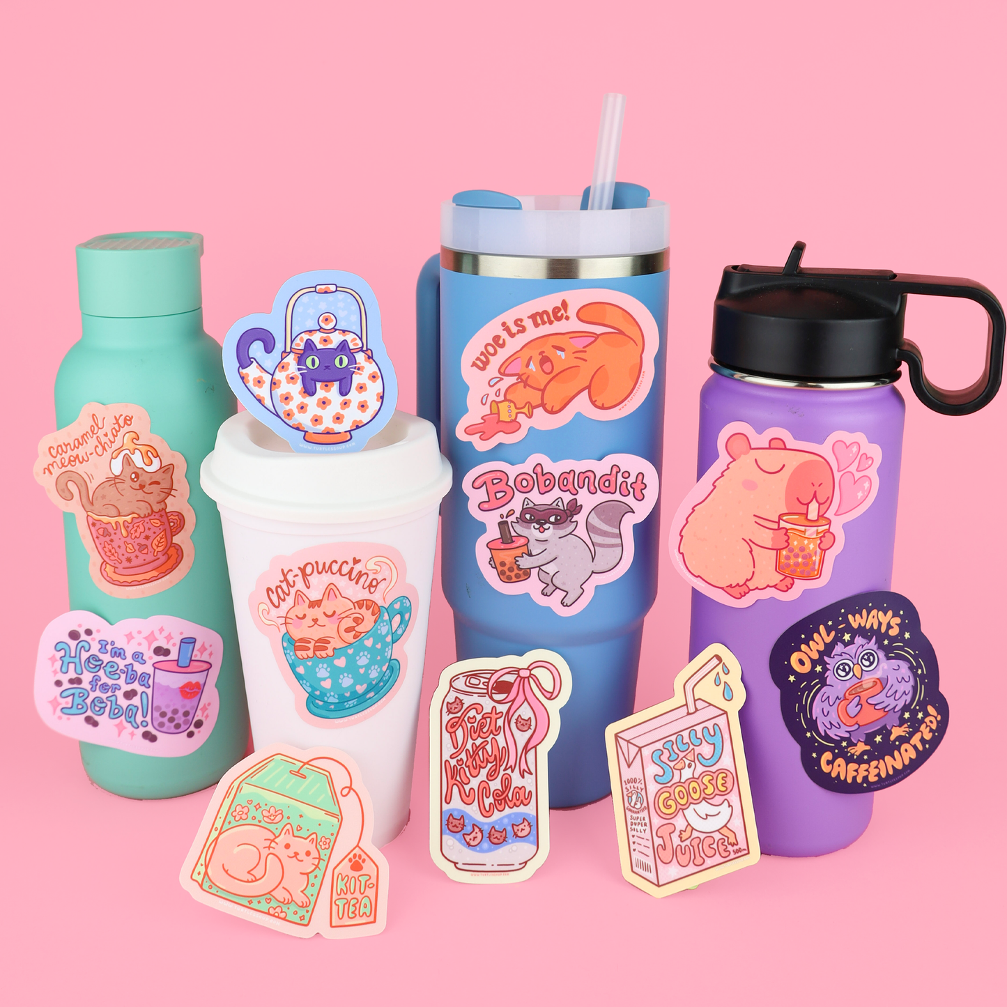 Capyboba | Boba | Capybara | Cute | Tea | Vinyl Sticker