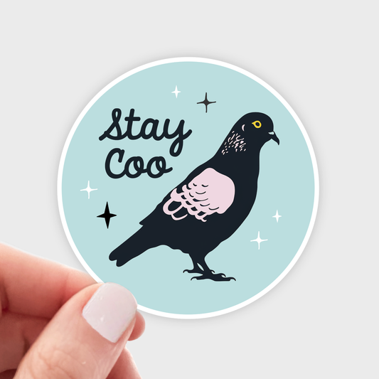 Stay Coo Sticker - birds, birding, nature, pigeon, outdoors