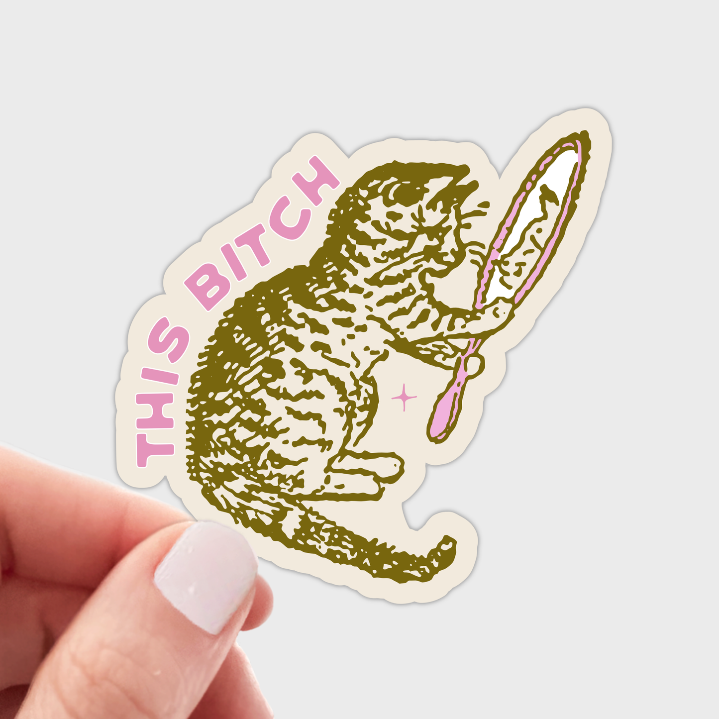 This Bitch Sticker - cat, kitten, funny