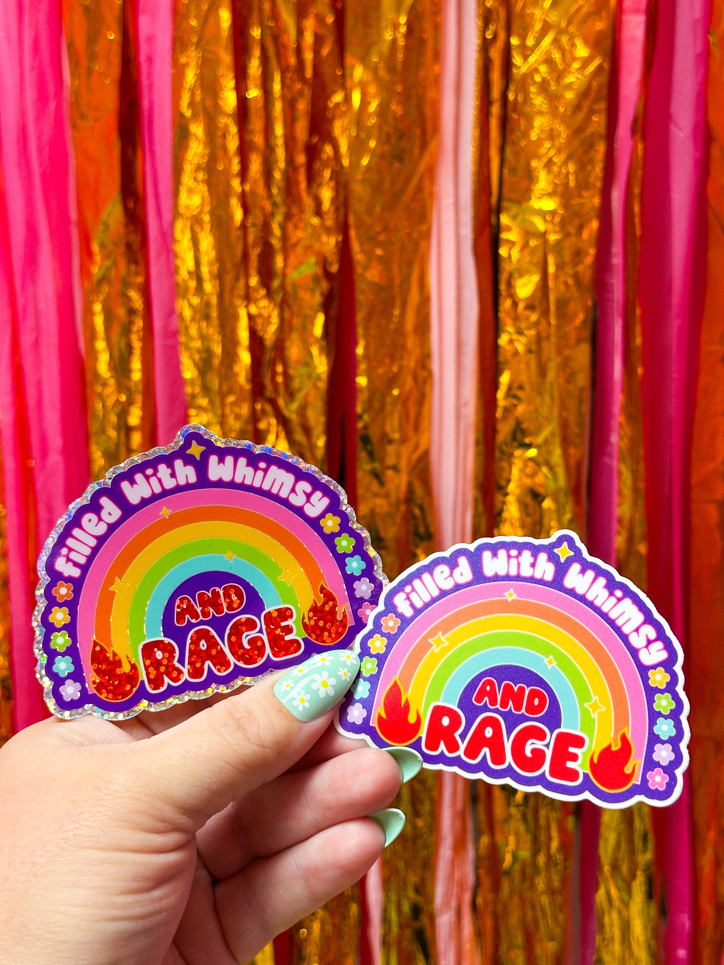 Filled With Whimsy and Rage Sticker – What's Up, Cupcake? Whimsical ...