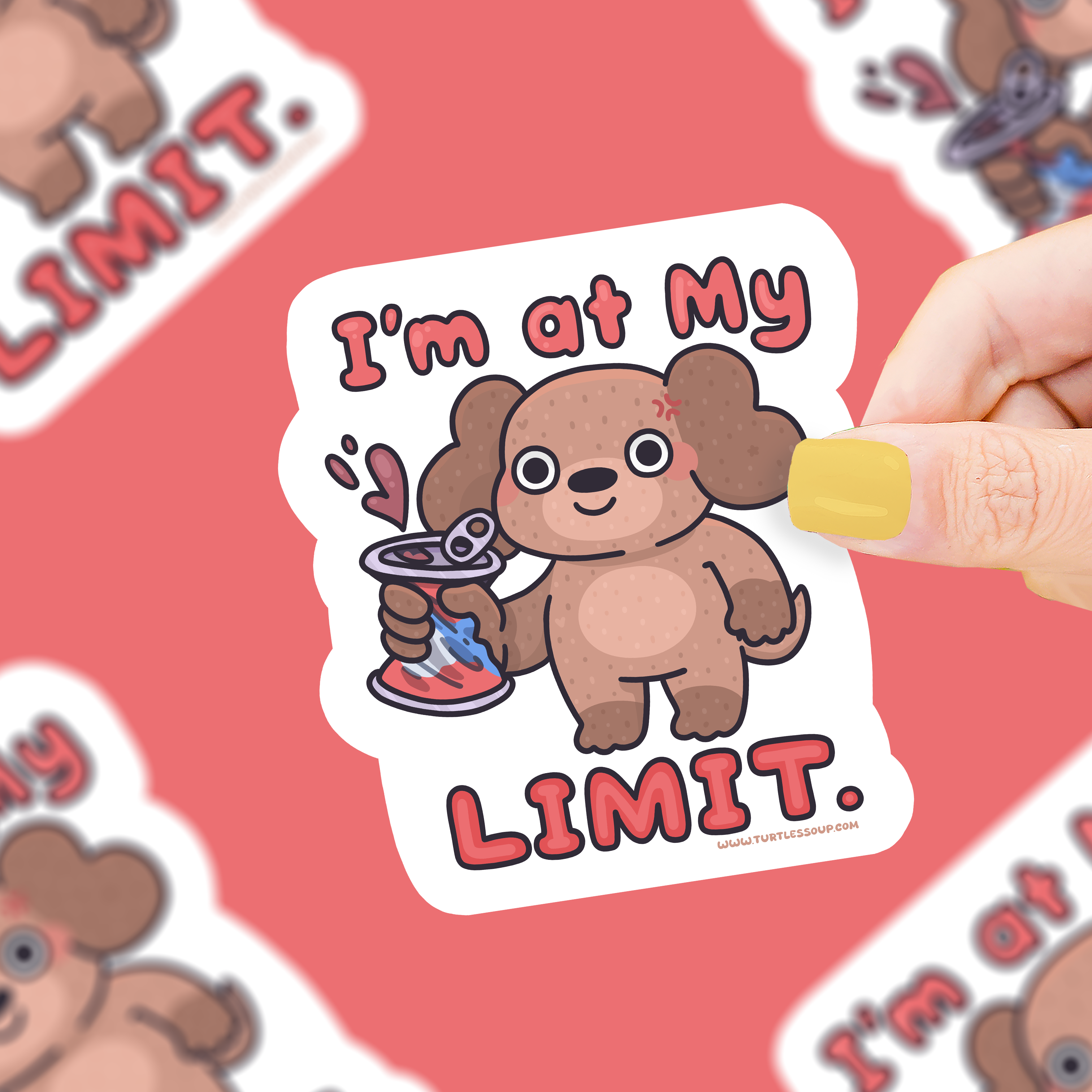 At My Limit, Dog, Stressed, Anxious, Puppy, Vinyl Sticker – What's Up ...