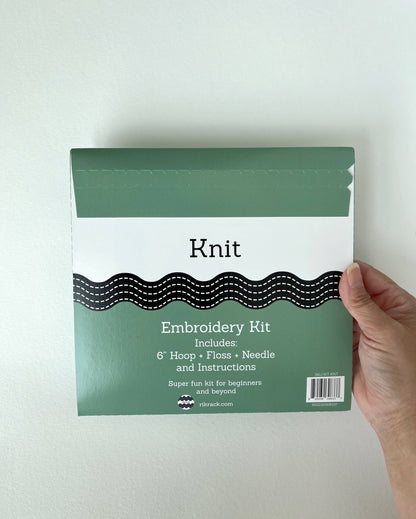 Knitting Needles Cozy Embroidery Craft Kit