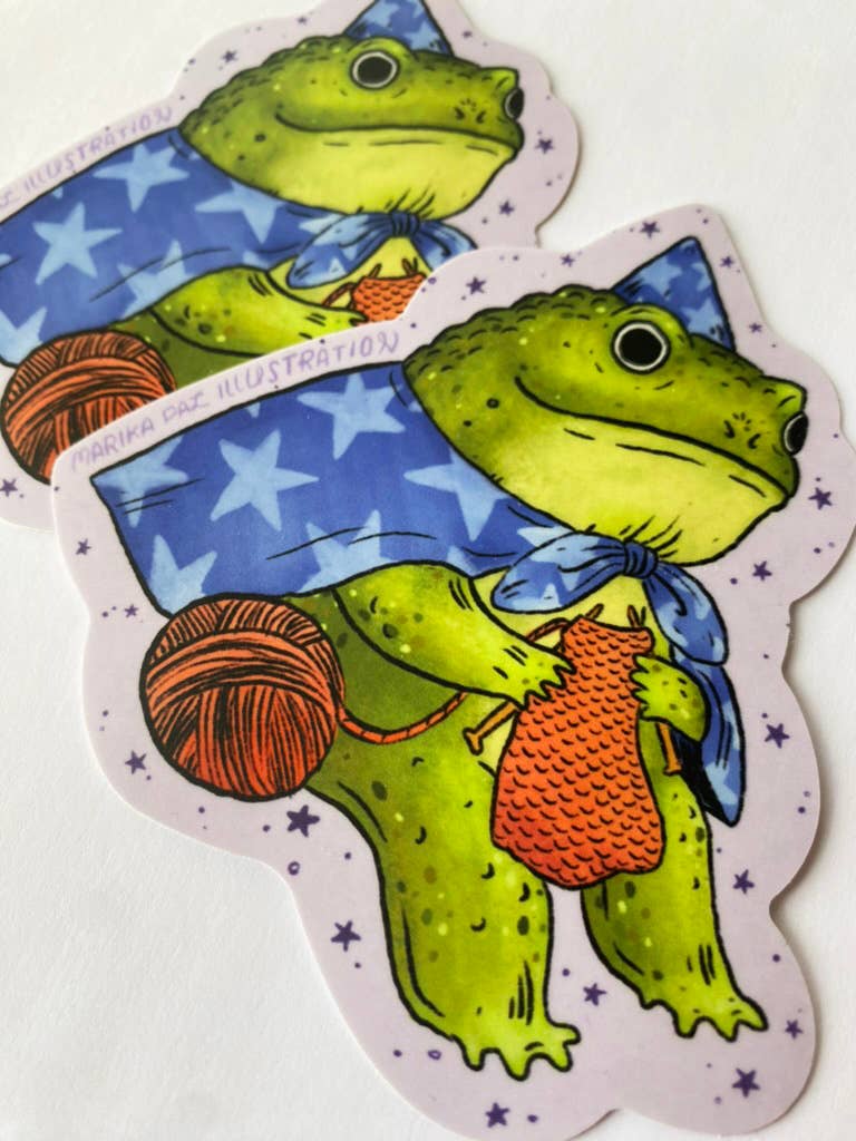 ART Frog Wizard Sticker