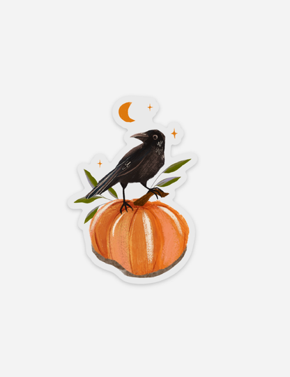 Vinyl Sticker: Harbinger - 3" Clear crow sticker