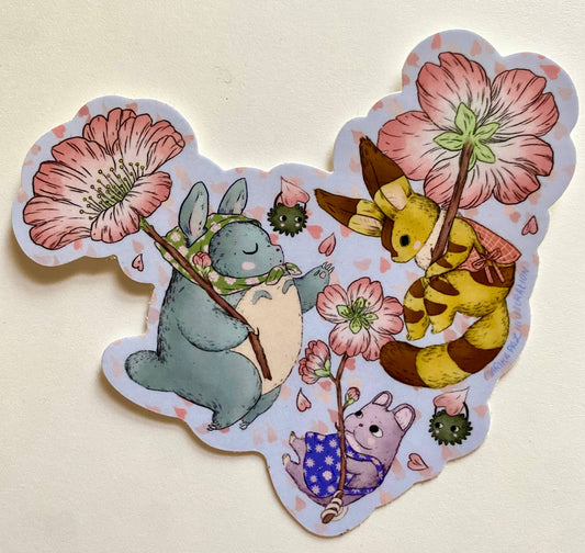 ART Cherry Blossom Friends Sticker