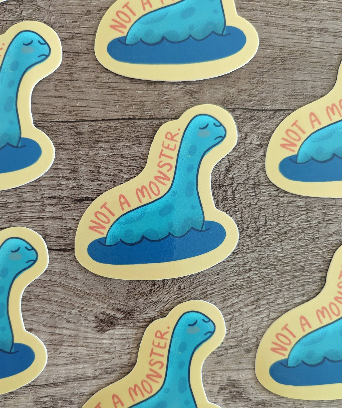 Not a Monster - Cute Cryptid Loch Ness Nessy Vinyl Sticker