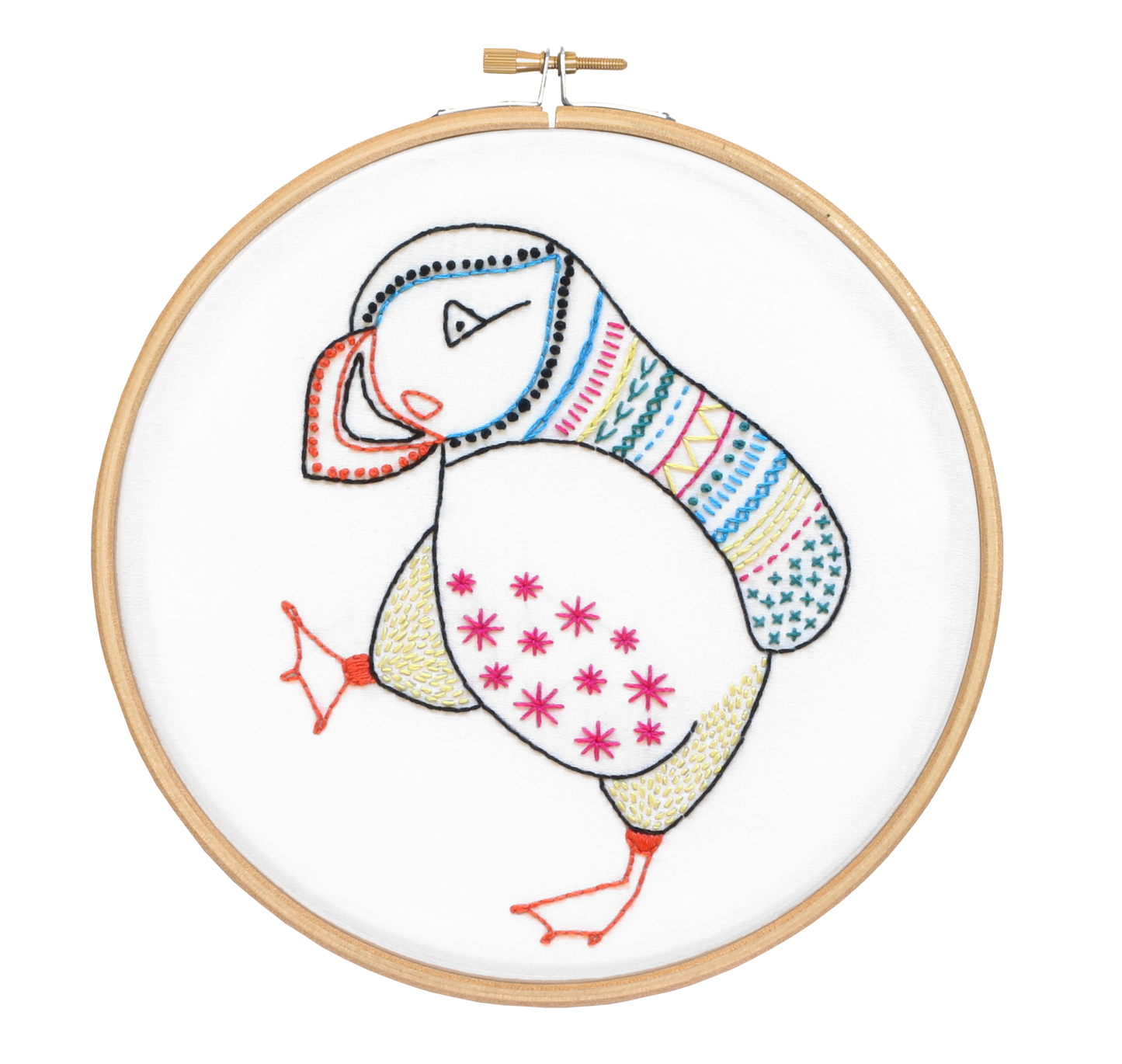 Puffin Embroidery Kit | Complete Craft Kit for Beginners