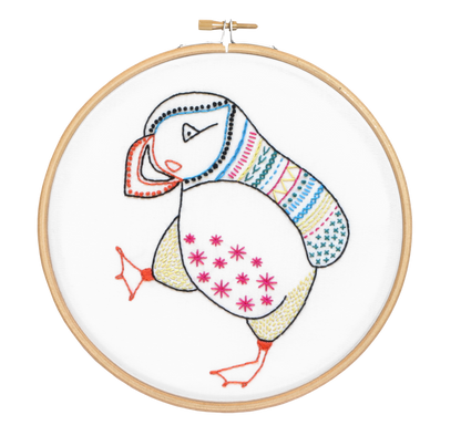 Puffin Embroidery Kit | Complete Craft Kit for Beginners