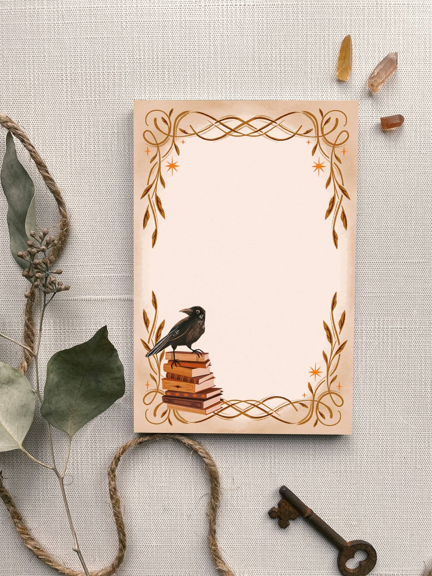Notepad: Crow Harbinger & Books - 4x6