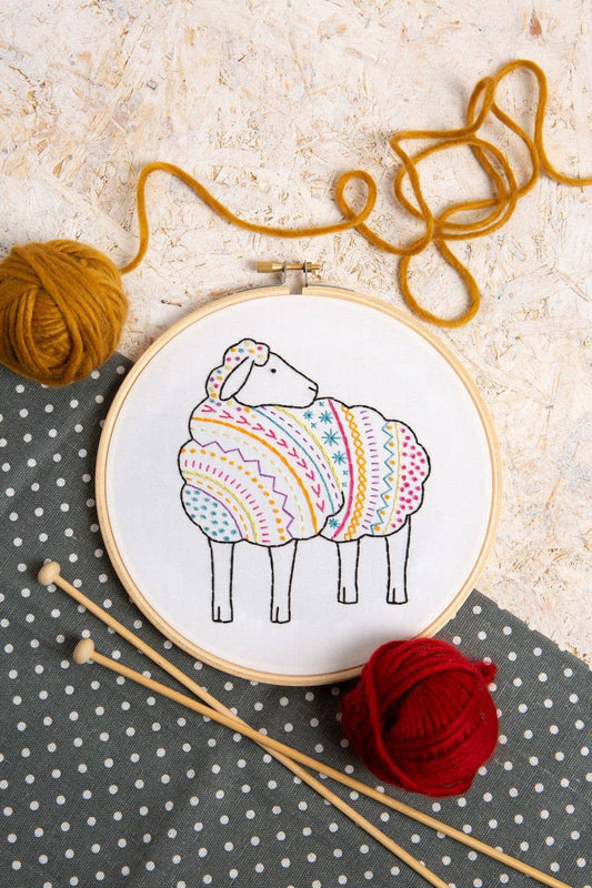 Sheep Embroidery Kit | Complete Craft Kit for Beginners