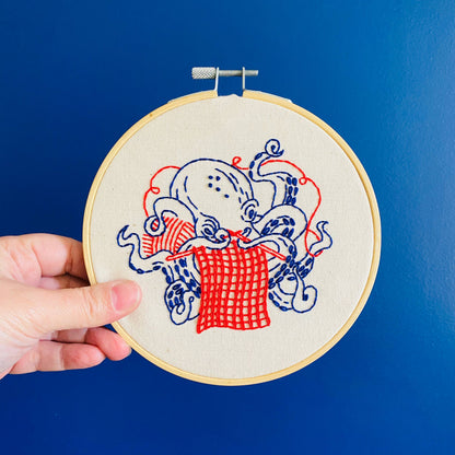 Octopus Knitting Complete Embroidery Kit