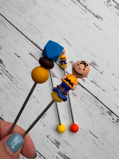 Pair of Cartoon Comic Boy Amigurumi Sewing Sticks