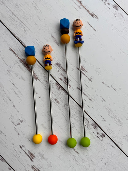 Pair of Cartoon Comic Boy Amigurumi Sewing Sticks