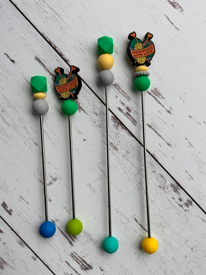 Pair of Handmade with Love Yarn Ball Amigurumi Sewing Sticks