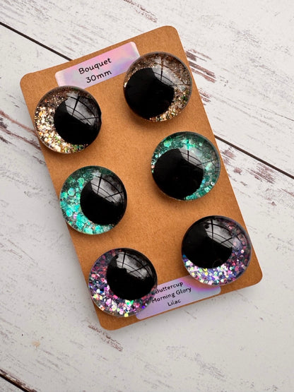 30mm Safety Eyes 3 Pack: Assorted Colors
