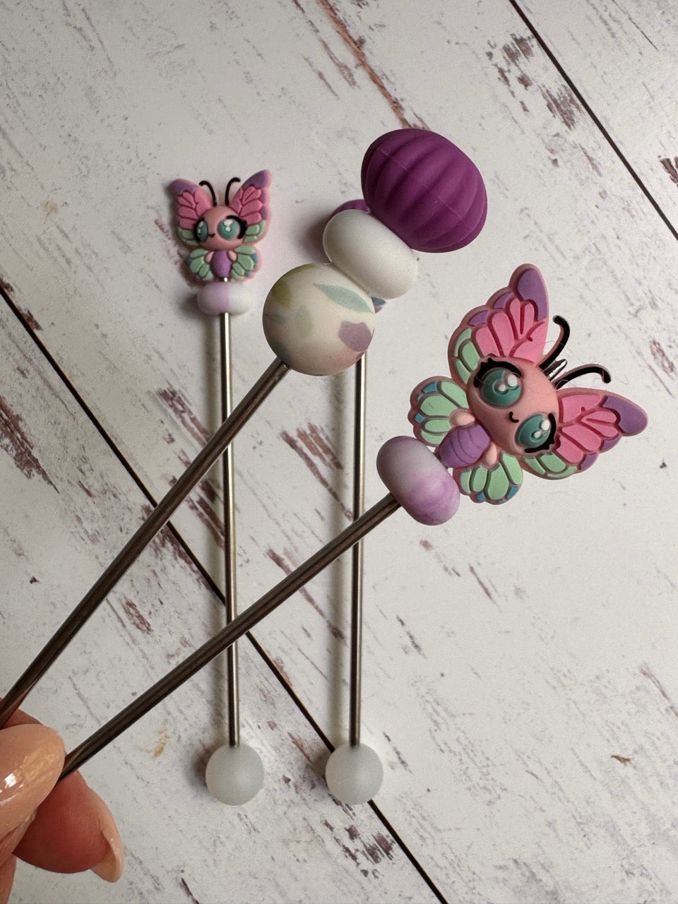 Purple Butterfly of Amigurumi Sewing Sticks