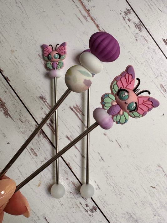 Purple Butterfly of Amigurumi Sewing Sticks