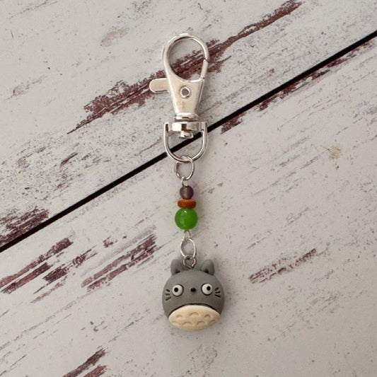 Gray Friendly Neighbor Rabbit Single Stitch Marker