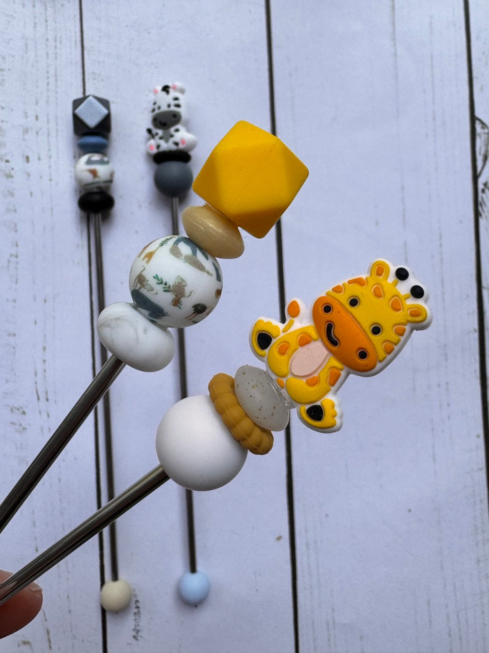 Giraffe Pair of Amigurumi Sewing Sticks