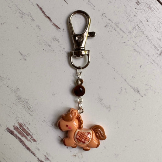 Cute Kawaii Brown Horse Single Stitch Marker
