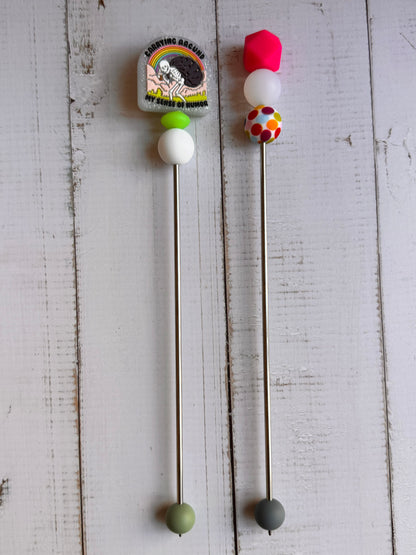 Silly Carrying Around My Sense of Humor Skeleton Amigurumi Sewing Sticks