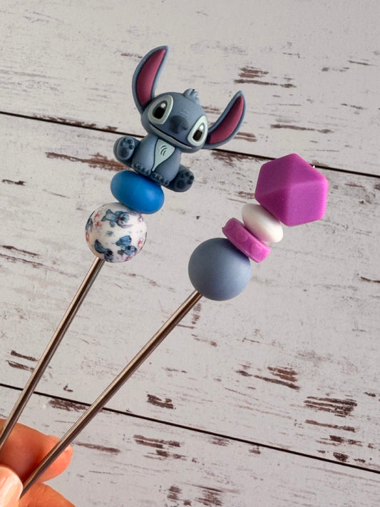 3D Blue Alien Amigurumi Sewing Sticks