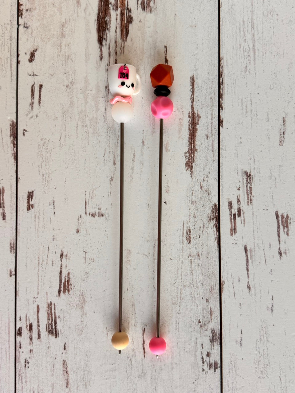 Pair of Cup of Tea Amigurumi Sewing Sticks
