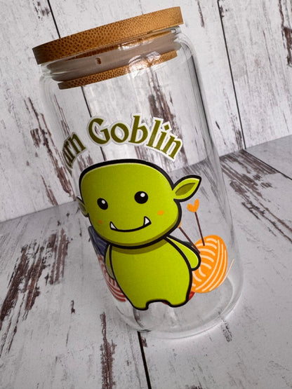 Yarn Goblin Glass Tumbler