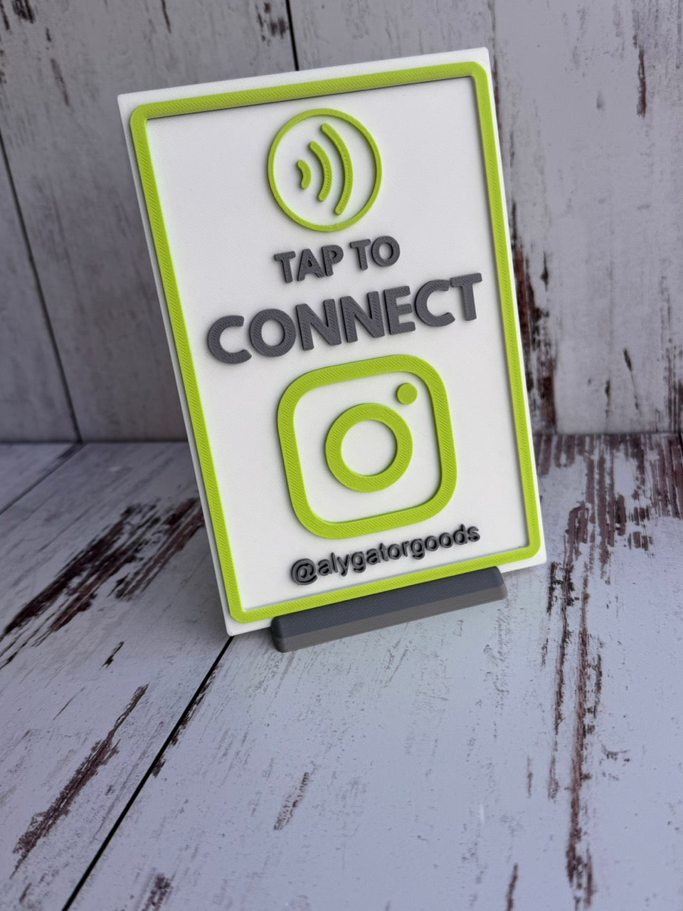 Tap to Connect/Pay CUSTOM 3D Printed Sign