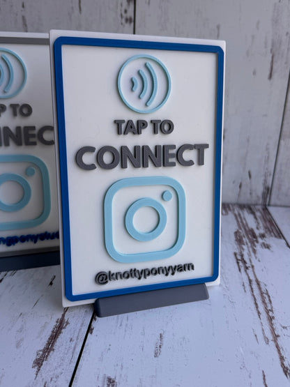 Tap to Connect/Pay CUSTOM 3D Printed Sign