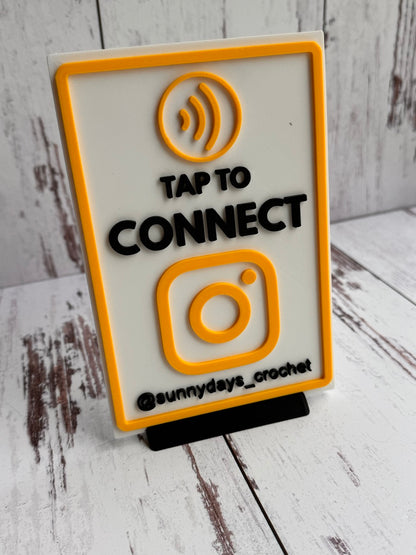 Tap to Connect/Pay CUSTOM 3D Printed Sign