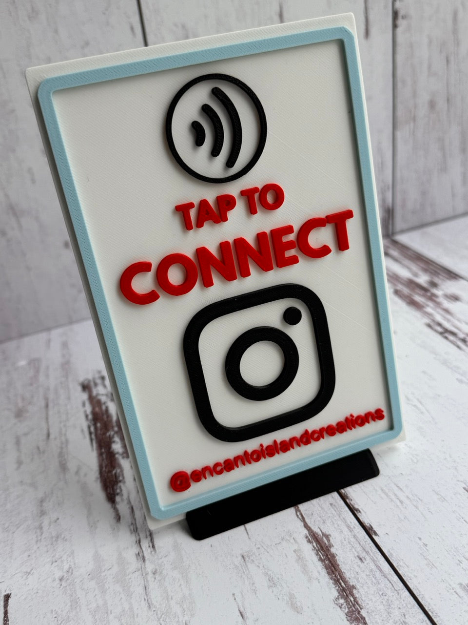 Tap to Connect/Pay CUSTOM 3D Printed Sign