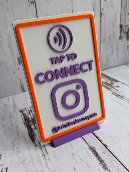 Tap to Connect/Pay CUSTOM 3D Printed Sign