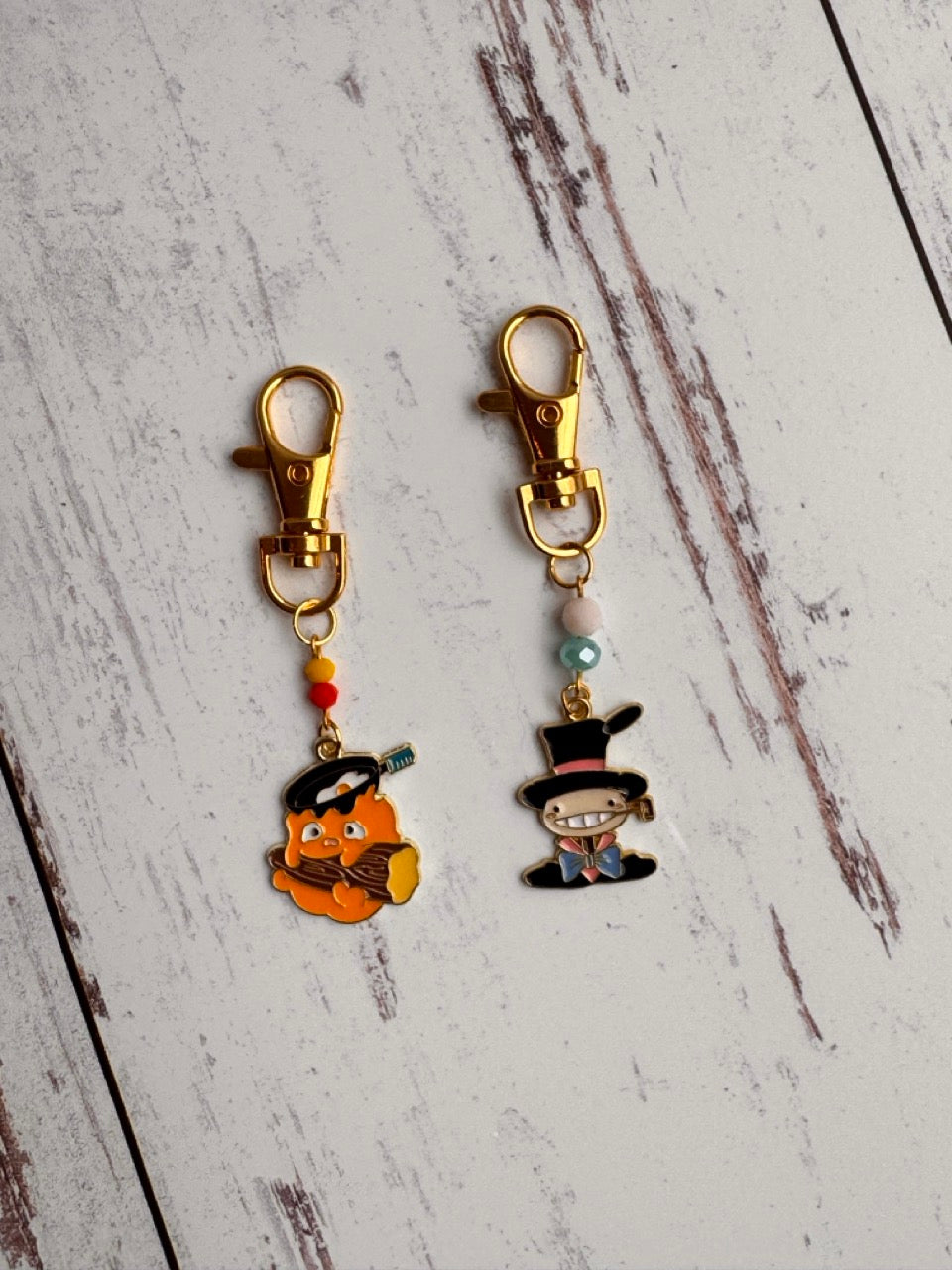 Fire and Turnip Design Pair of Stitch Markers
