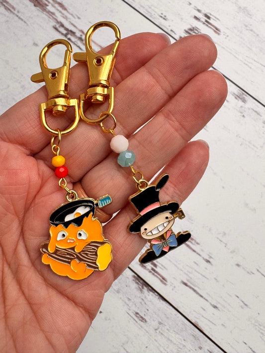 Fire and Turnip Design Pair of Stitch Markers